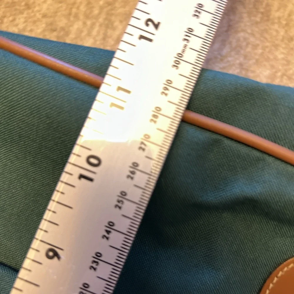 Ralph Lauren Green With Brown Leather Bag 17